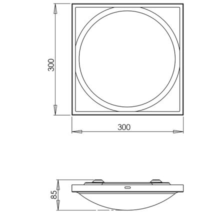 Fabas 2867/61/138 - Stropna svjetiljka OSAKA 2xE27/42W/230V