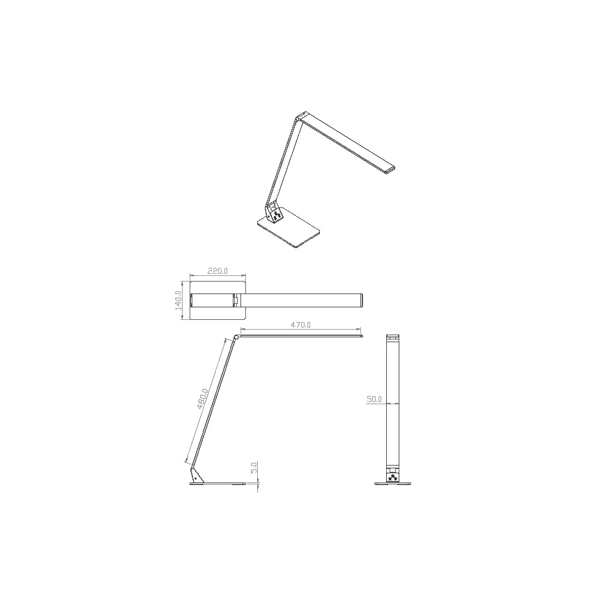 Fabas 3265/30/212 - LED Prigušiva stolna lampa WASP LED/12W/230V 3000/4000/5000K mat krom