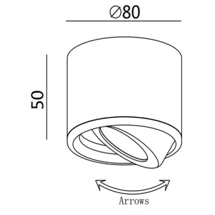 Fabas 3430/71/102 - LED stropna ugradna svjetiljka ANZIO LED/6W/230V