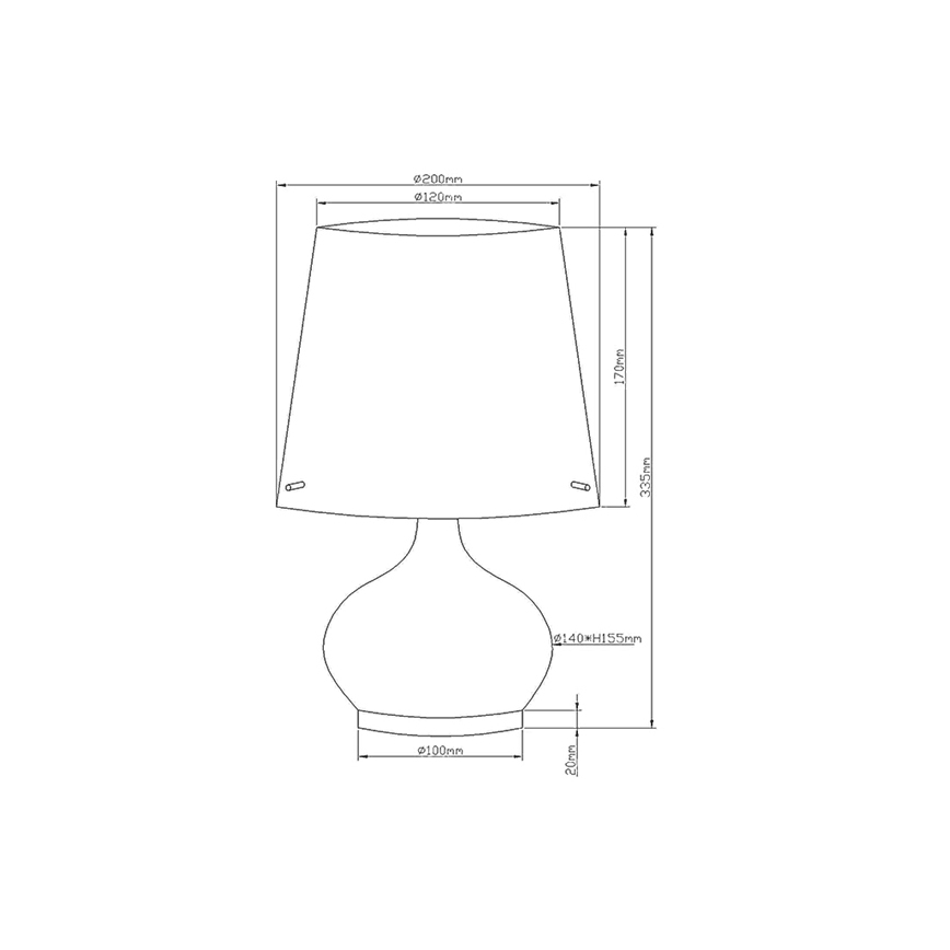 Fabas Luce 2533-34-102 - Stolna lampa ADE 1xG9/25W/230V + 1xE14/60W