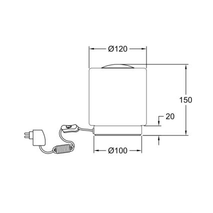 Fabas Luce 3257-30-178 - LED stolna lampa s prigušivanjem SIMI LED/8W/230V mat krom
