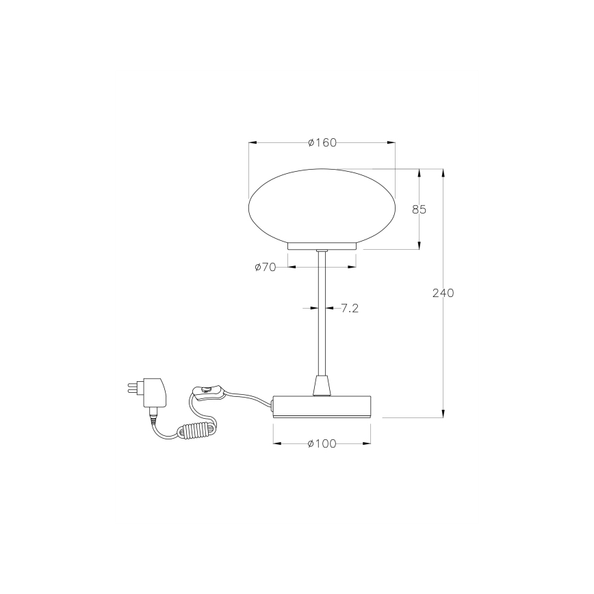 Fabas Luce 3339-30-178 - LED Prigušiva stolna lampa na dodir JAP LED/5W/230V mat krom