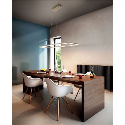 Fabas Luce 3394-45-225 - LED prigušivački luster na užetu BARD LED/52W/230V 3000K zlatna