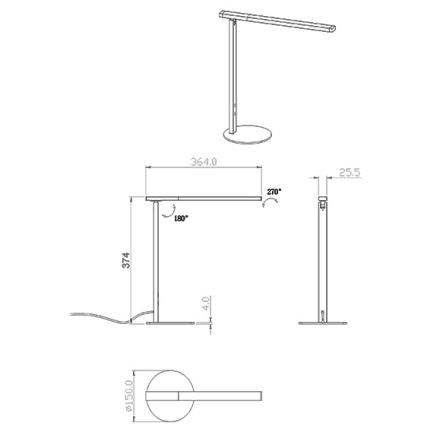 Fabas Luce 3550-30-101 - LED Prigušiva stolna lampa IDEAL LED/10W/230V 3000-6000K crna