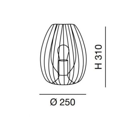 Fabas Luce 3677-34-102 - Stolna lampa CAMP 1xE27/40W/230V bijela