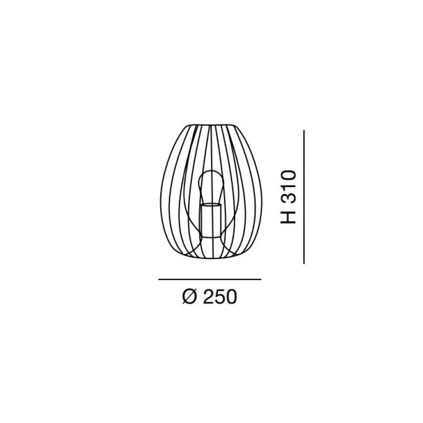 Fabas Luce 3677-34-102 - Stolna lampa CAMP 1xE27/40W/230V bijela