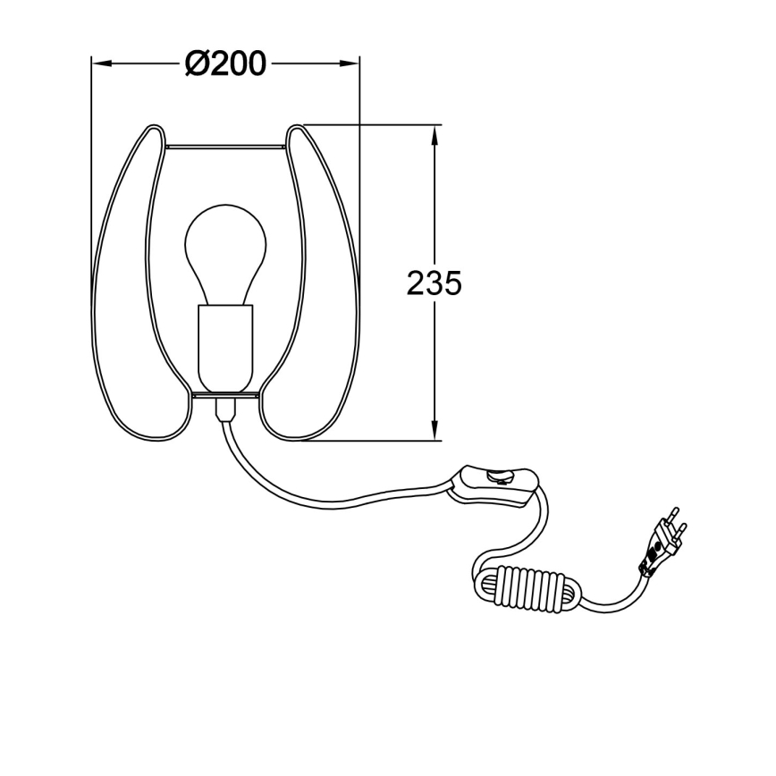 Fabas Luce 3677-34-102 - Stolna lampa CAMP 1xE27/40W/230V bijela