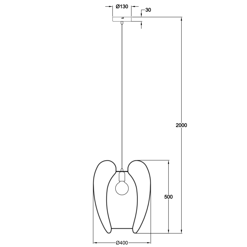 Fabas Luce 3677-45-102 - Luster na sajli CAMP 1xE27/40W/230V bijela