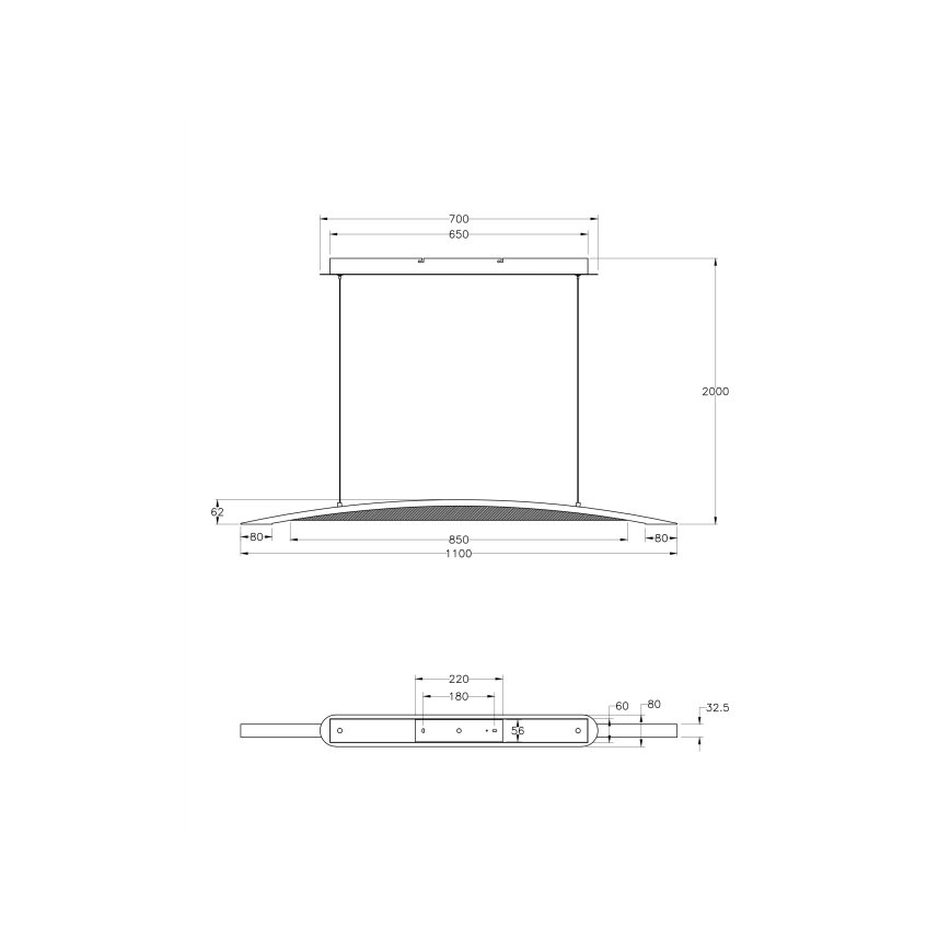 Fabas Luce 3697-40-102 - LED Prigušivi luster na sajli CORDOBA LED/36W/230V bijela/drvo