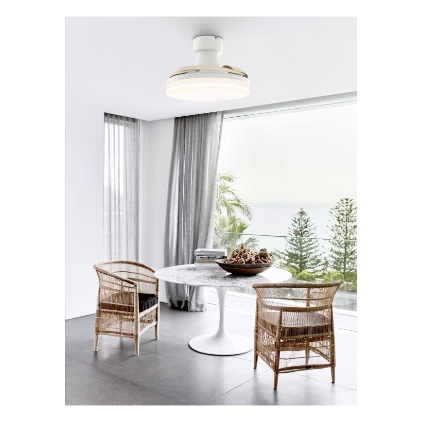 FANAWAY 210664 - LED Prigušivi stropni ventilator ORBIT LED/25W/230V bež/bijela + daljinski upravljač