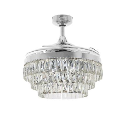 FANAWAY 212923 - LED Stropni ventilator VEIL 6xE14/4,5W/230V sjajni krom + daljinski upravljač