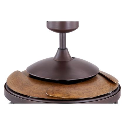 FANAWAY 212925 - LED Stropni ventilator CLASSIC 3xE27/4W/230V smeđa + daljinski upravljač
