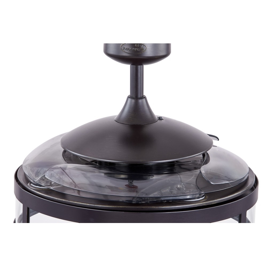 FANAWAY 212927 - LED stropni ventilator CLASSIC 3xE27/4W/230V crni Ø 112 cm + daljinski upravljač