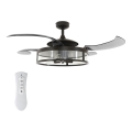 FANAWAY 212927 - LED stropni ventilator CLASSIC 3xE27/4W/230V crni Ø 112 cm + daljinski upravljač