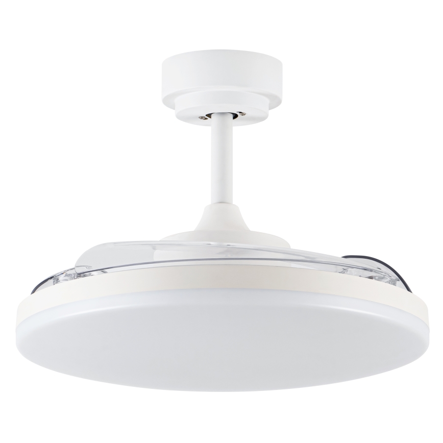 FANAWAY 21612949 - LED Prigušivi stropni ventilator STROLL LED/30W/230V 2700/3500/5000K pr. 106 cm bijela/prozirna + daljinski upravljač