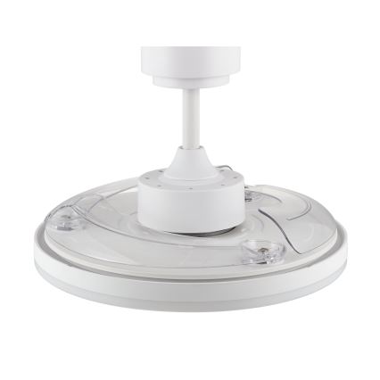 FANAWAY 21612949 - LED Prigušivi stropni ventilator STROLL LED/30W/230V 2700/3500/5000K pr. 106 cm bijela/prozirna + daljinski upravljač