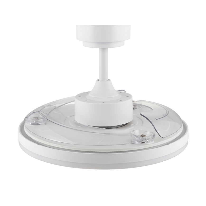 FANAWAY 21612949 - LED Prigušivi stropni ventilator STROLL LED/30W/230V 2700/3500/5000K pr. 106 cm bijela/prozirna + daljinski upravljač