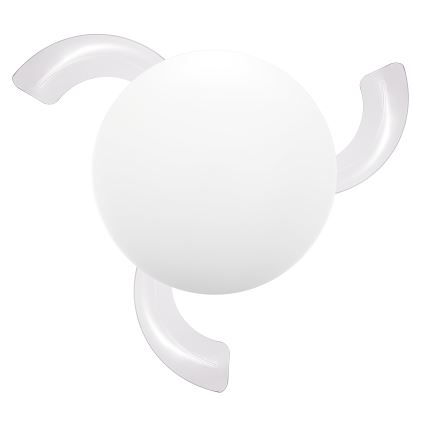 FANAWAY 21612949 - LED Prigušivi stropni ventilator STROLL LED/30W/230V 2700/3500/5000K pr. 106 cm bijela/prozirna + daljinski upravljač