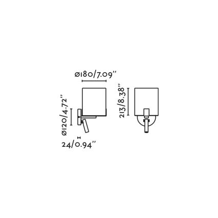 FARO 20053 - LED Zidna lampa NILA 1xE27/15W/230V + LED/3W krem/crna