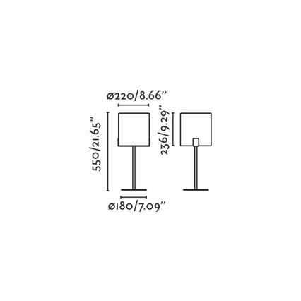 FARO 20054 - Stolna lampa NILA 1xE27/15W/230V krem/crna