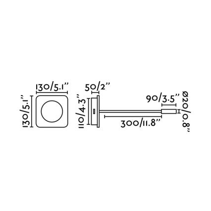 FARO 20060 - LED Zidna lampica MOOD LED/2W/230V