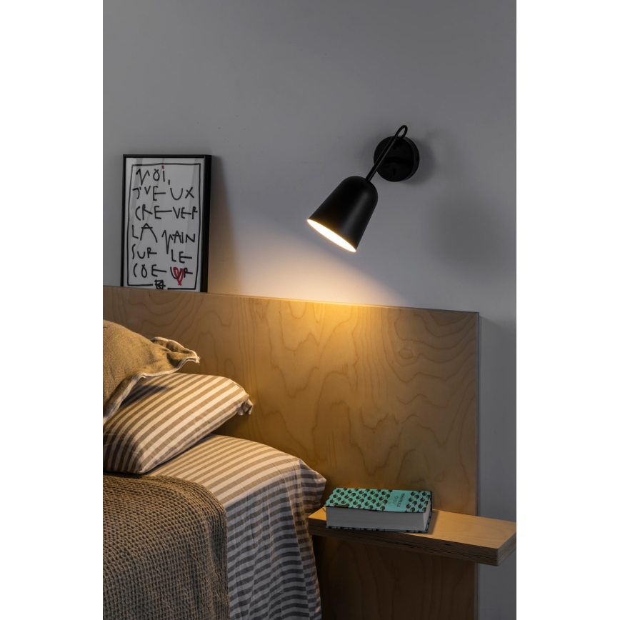 FARO 28257 - Zidna lampa STUDIO 1xE14/8W/230V crna