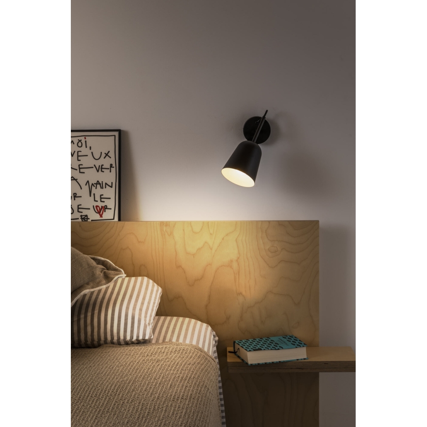 FARO 28257 - Zidna lampa STUDIO 1xE14/8W/230V crna