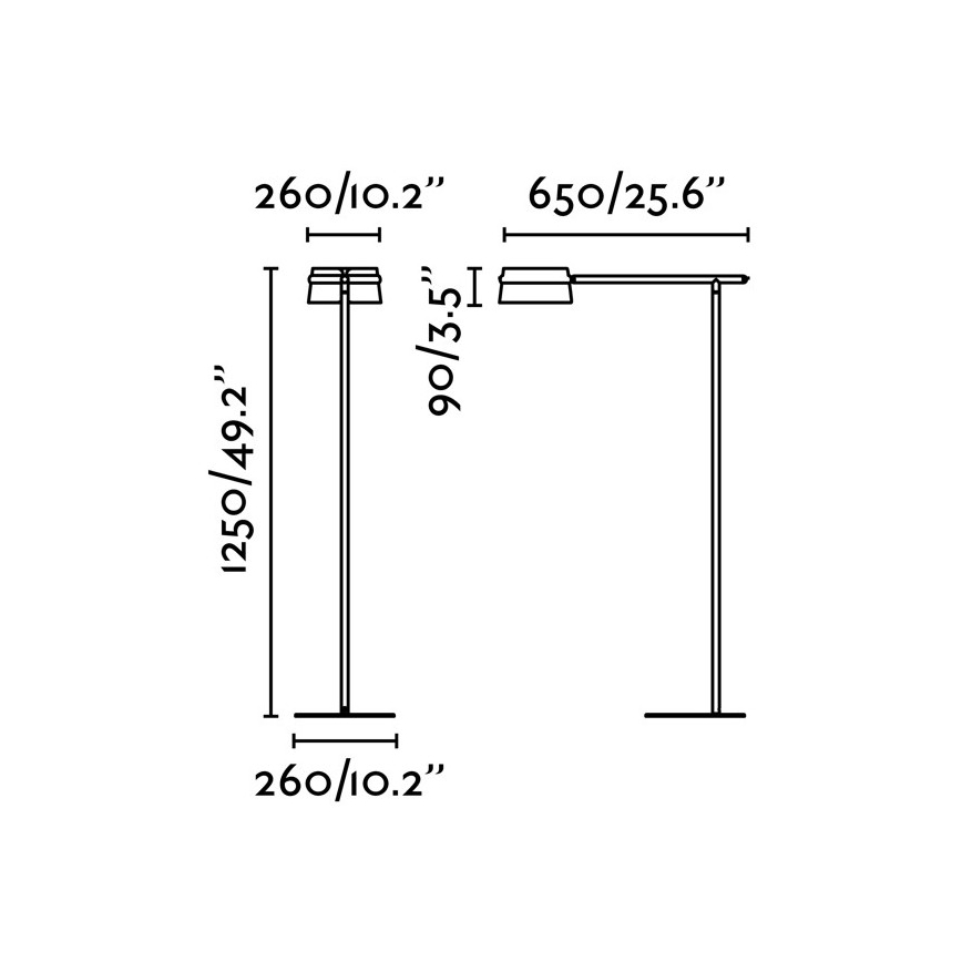 FARO 29569 - LED Prigušiva podna lampa s upravljanjem na dodir LOOP LED/6W/230V
