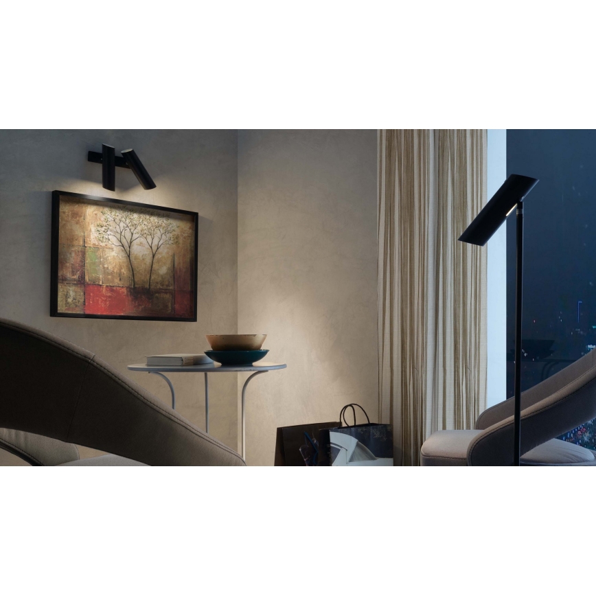 FARO 29876 - Zidna reflektorska svjetiljka LINK 2xGU10/11W/230V crna