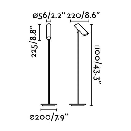 FARO 29883 - Podna lampa LINK 1xGU10/11W/230V bijela