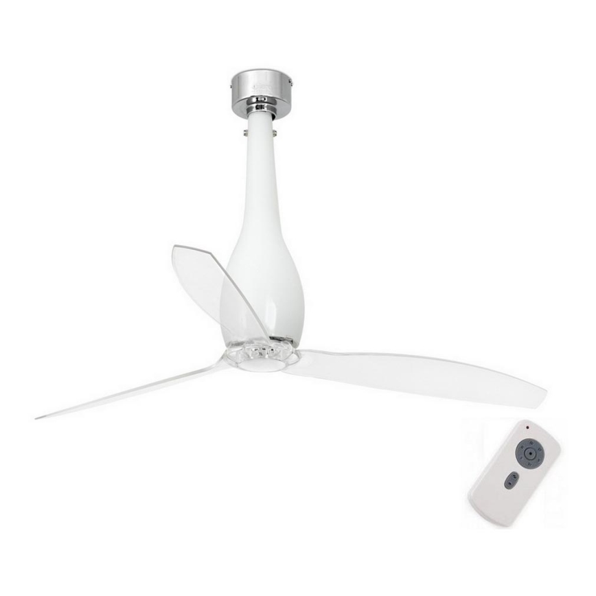 FARO 32000 - Stropni ventilator ETERFAN bijela/prozirna pr. 128 cm + daljinski upravljač
