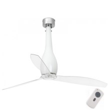 FARO 32001 - Stropni ventilator ETERFAN bijela/prozirna + daljinski upravljač