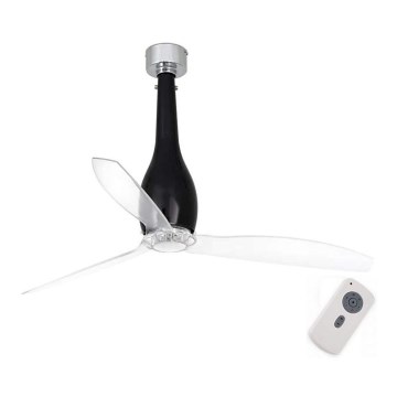 FARO 32002 - Stropni ventilator ETERFAN crna/prozirna pr. 128 cm + daljinski upravljač