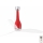 FARO 32002 - Stropni ventilator ETERFAN crvena/prozirna pr. 128 cm + daljinski upravljač