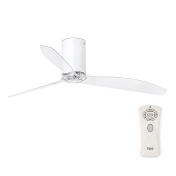 FARO 32039 - Stropni ventilator MINI TUBE VENTIL prozirna pr. 128 cm + daljinski upravljač