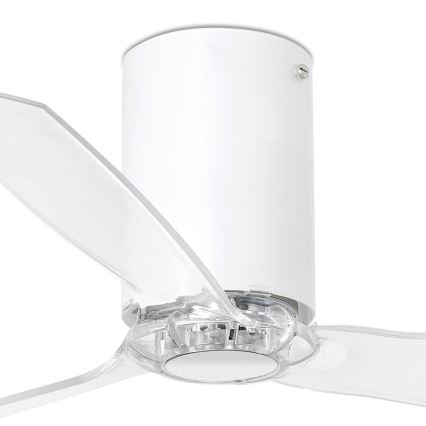 FARO 32039 - Stropni ventilator MINI TUBE VENTIL prozirna pr. 128 cm + daljinski upravljač
