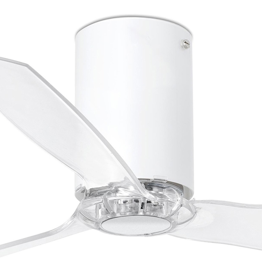 FARO 32039 - Stropni ventilator MINI TUBE VENTIL prozirna pr. 128 cm + daljinski upravljač
