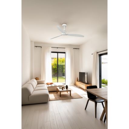 FARO 32101WP - Stropni ventilator JUST FAN M bijela pr. 128 cm SMART + daljinski upravljač