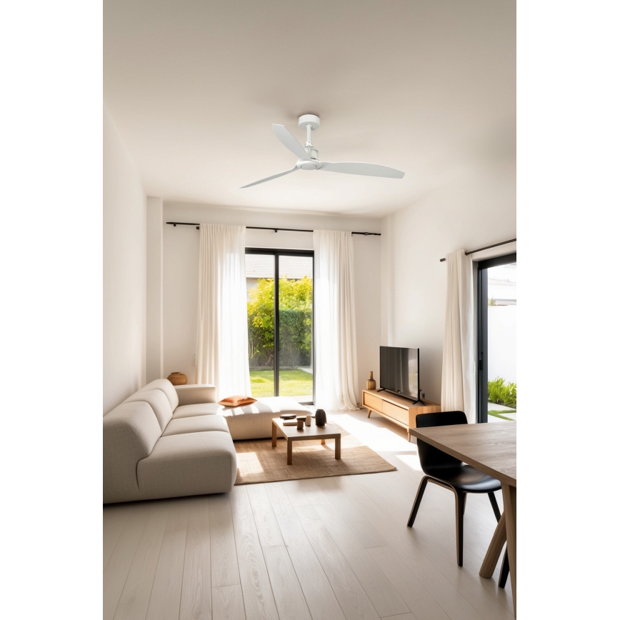 FARO 32101WP - Stropni ventilator JUST FAN M bijela pr. 128 cm SMART + daljinski upravljač