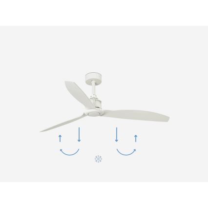 FARO 32101WP - Stropni ventilator JUST FAN M bijela pr. 128 cm SMART + daljinski upravljač