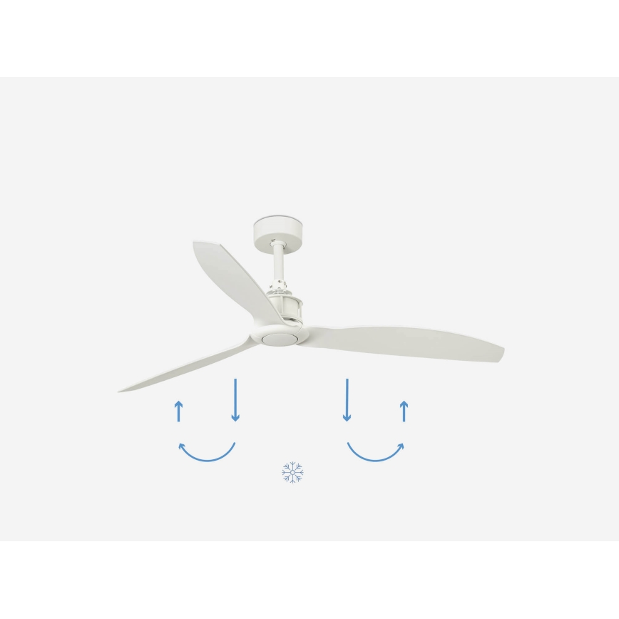 FARO 32101WP - Stropni ventilator JUST FAN M bijela pr. 128 cm SMART + daljinski upravljač
