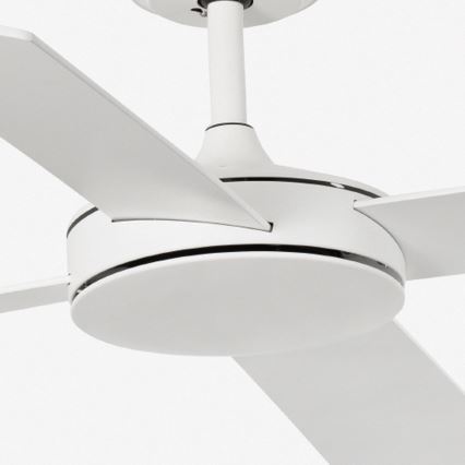 FARO 33350DC - Stropni ventilator MALLORCA L bijela/smeđa pr. 132 cm + daljinski upravljač