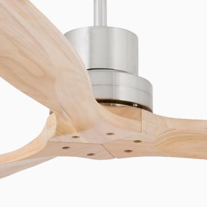 FARO 33373DC - Stropni ventilator LANTAU drvo/mat krom pr. 132 cm + daljinski upravljač