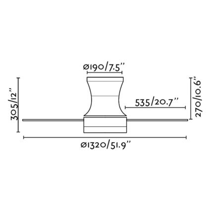 FARO 33386 - Stropni ventilator TONSAY 2xE27/15W/230V + daljinski upravljač