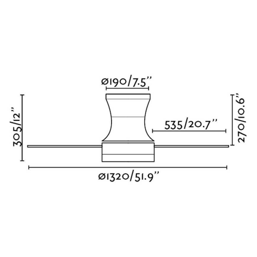 FARO 33386 - Stropni ventilator TONSAY 2xE27/15W/230V + daljinski upravljač