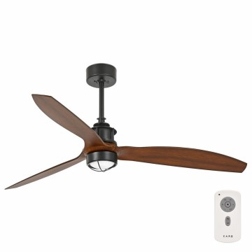 FARO 33395-10 - LED Stropni ventilator JUST FAN LED/16W/230V crna/smeđa pr. 128 cm + daljinski upravljač
