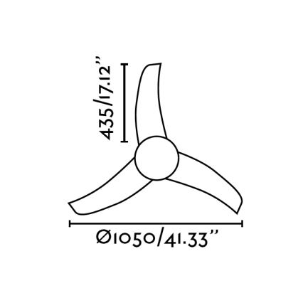 FARO 33415 - Stropni ventilator EASY 2xE27/15W/230V