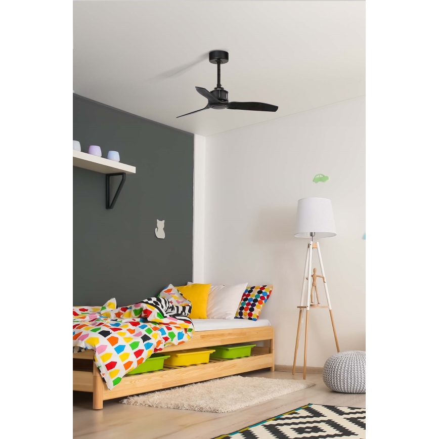 FARO 33424WT - Stropni ventilator JUST FAN S, promjera 81 cm, crne boje, Wi-Fi Tuya + daljinski upravljač