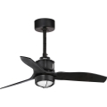 FARO 33424WT1N - LED stropni ventilator s mogućnošću prigušivanja JUST FAN s LED/16W/230V Ø 81 cm crni Wi-Fi Tuya + daljinski upravljač