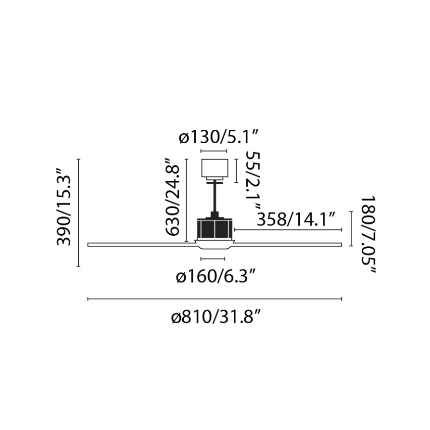 FARO 33425 - Stropni ventilator JUST FAN pr. 81 cm + daljinski upravljač